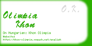 olimpia khon business card